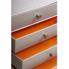 image:imageRhodia 318864C  Taupe 4Drawer File Organizer  248 x 327 x 228 cm  Orange Saddle Stitching  Faux Leather Exterior  Rhodiarama Home Office Collection  Office Organization amp Designer StorageSilver