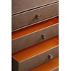 image:imageRhodia 318864C  Taupe 4Drawer File Organizer  248 x 327 x 228 cm  Orange Saddle Stitching  Faux Leather Exterior  Rhodiarama Home Office Collection  Office Organization amp Designer StorageTaupe