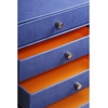 image:imageRhodia 318864C  Taupe 4Drawer File Organizer  248 x 327 x 228 cm  Orange Saddle Stitching  Faux Leather Exterior  Rhodiarama Home Office Collection  Office Organization amp Designer StorageSapphire Blue