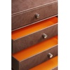 image:imageRhodia 318864C  Taupe 4Drawer File Organizer  248 x 327 x 228 cm  Orange Saddle Stitching  Faux Leather Exterior  Rhodiarama Home Office Collection  Office Organization amp Designer StorageChocolate