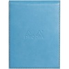 image:imageRHODIA 128201C  Clipboard Case  Stapled Notepad N12 Silver  85x12 cm  Lined  80 Detachable Sheets  White Clairefontaine Paper 80 gm  Pencil Holder  Faux Leather  Rhodiarama CollectionTurquoise Blue