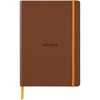 image:imageRhodia 117383C  Flexible Copper Notebook  A5  Lined  160 Pages  Clairefontaine Paper  90 gm  Bookmark  Elastic Closure  Imitation Leather Cover  Rhodiarama Collection
